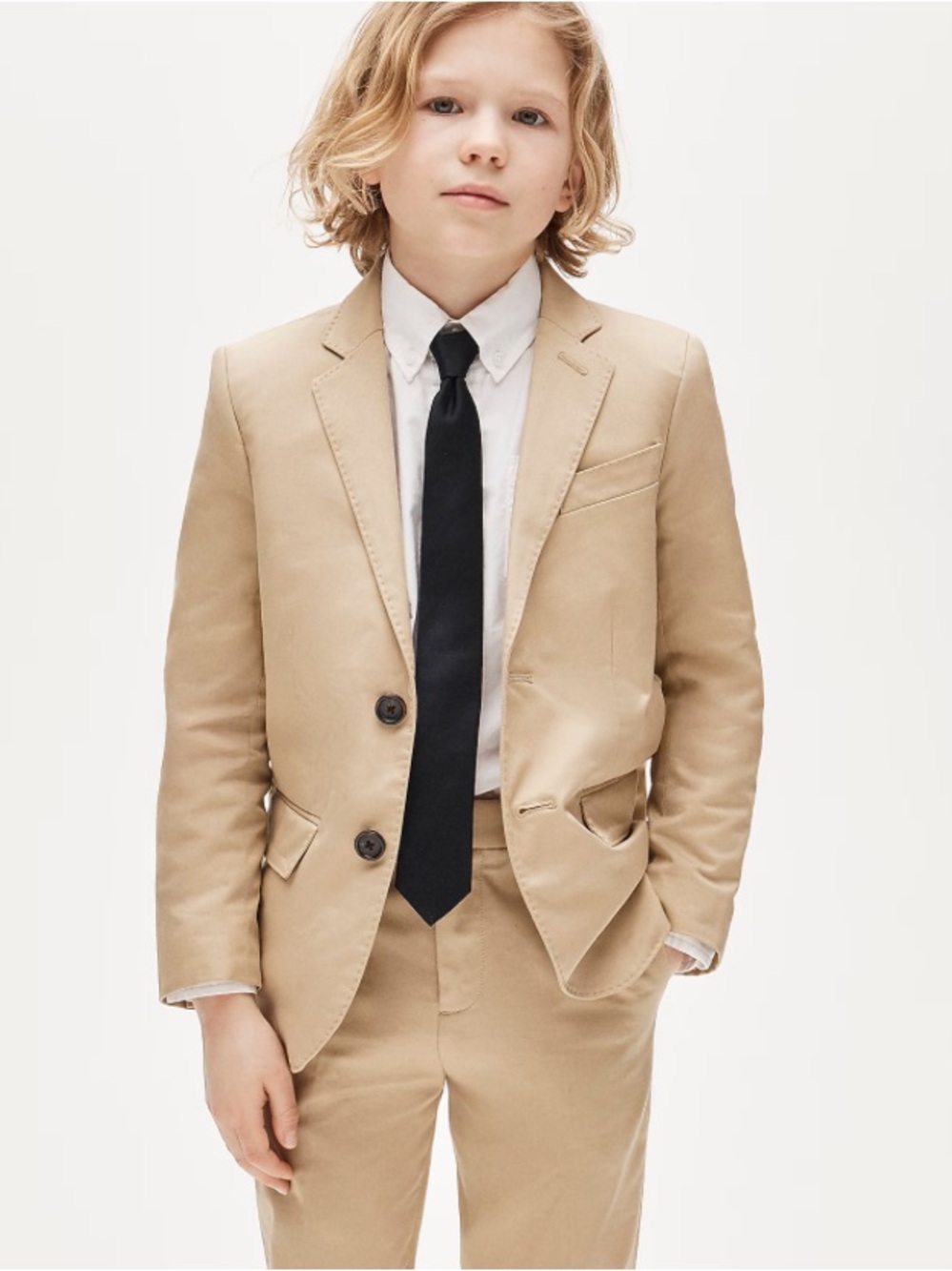 J crew British khaki Boys' Ludlow suit jacket in chino